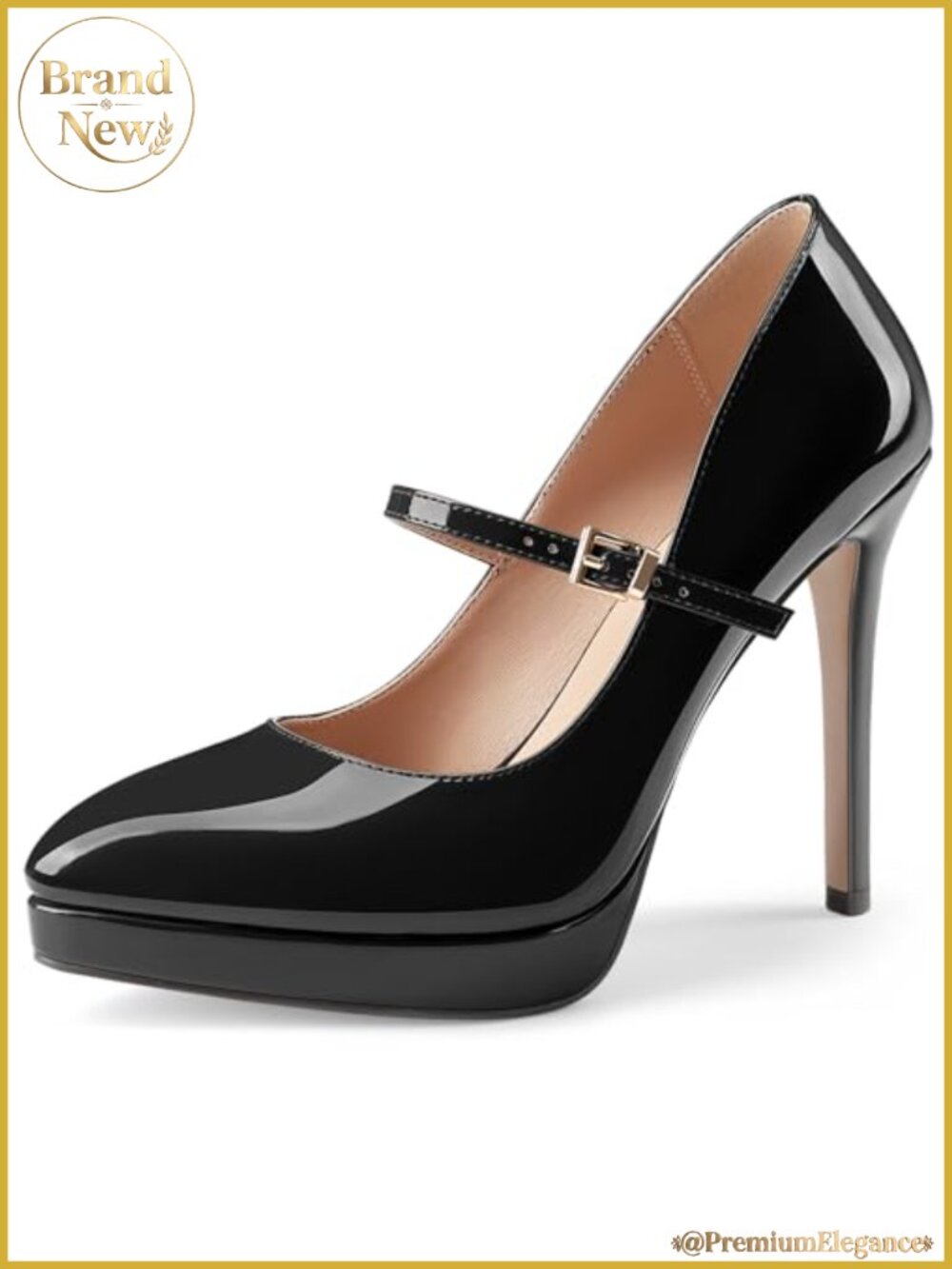 Stiletto High Heels Platform Pointed Toe Mary Janes